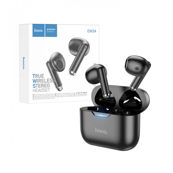 Hoco True Wireless Earbuds EW34 Full Bluetooth V5.3 Black Hoco True Wireless Earbuds EW34 Full Bluetooth V5.3 Black